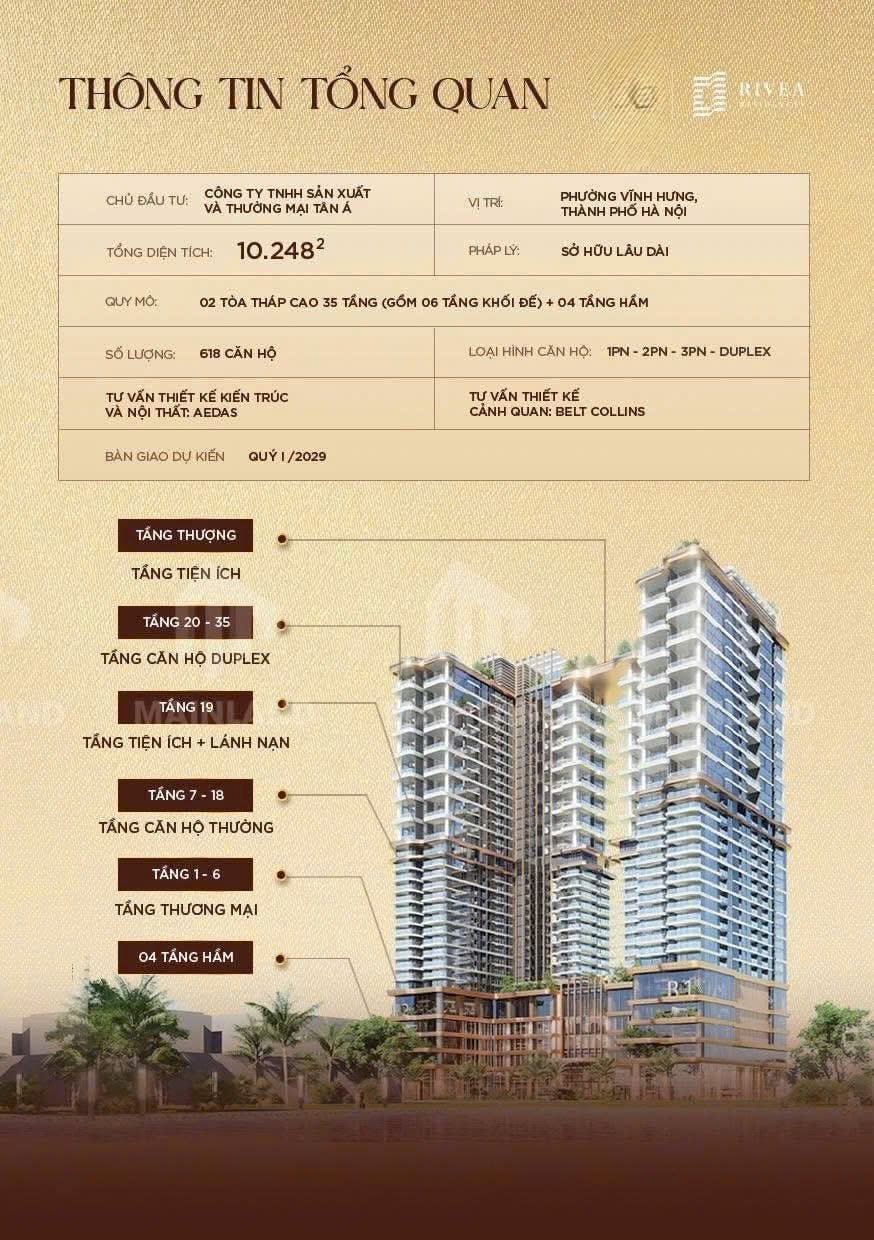 Căn hộ Rivea 45m² tại Vĩnh Tuy, giá 5.31 tỷ - Tiềm năng tăng giá lớn!