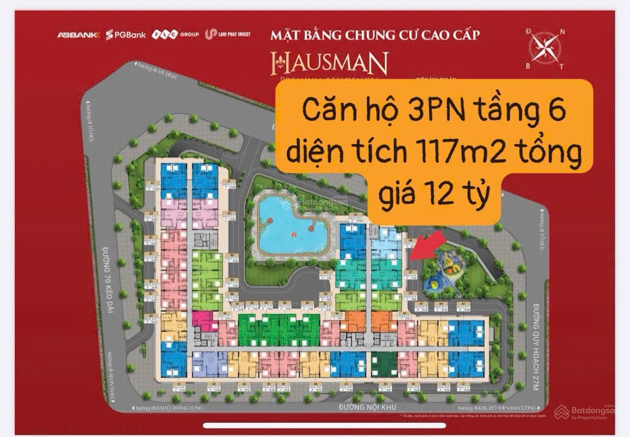 Căn hộ 3PN Hausman Premium Residences Đại Mỗ 117m² giá 12 tỷ - Chiết khấu 13,5%