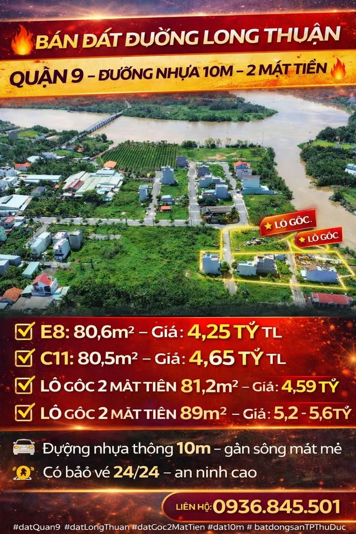 Đất nền Quận 9 đường Long Thuận 80m² giá từ 4,25 tỷ - Đầu tư sinh lời