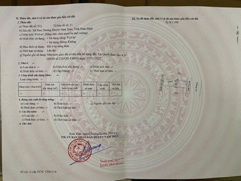 Đất Nền Nam Định 93m² - Hướng Đông, Trung Tâm KĐT Nam Dương