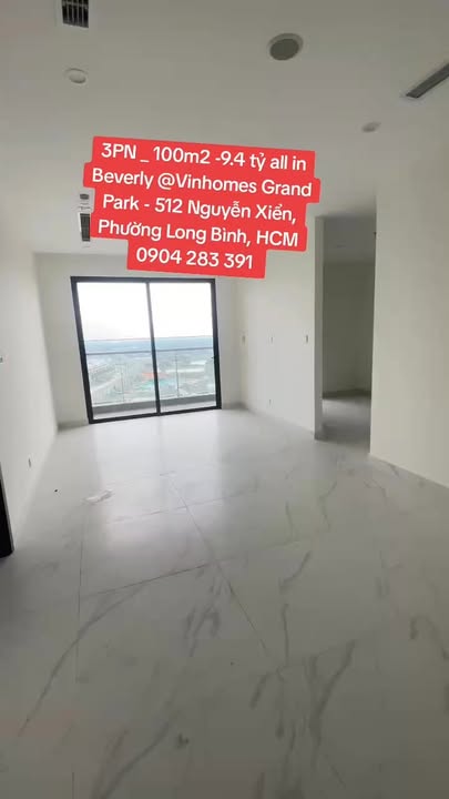 Căn hộ 3PN Vinhomes Grand Park 100m² - View Công Viên 36ha, 9.4 Tỷ