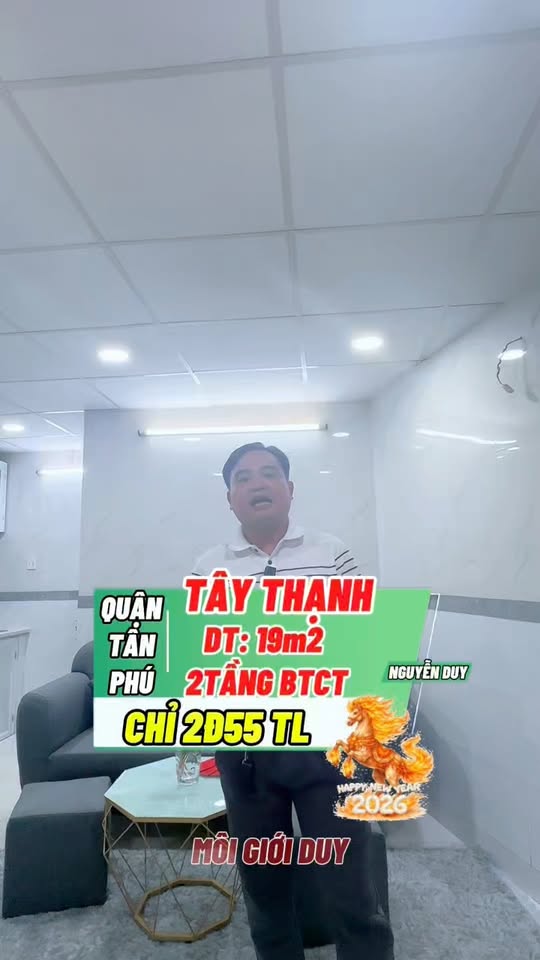 Nhà nhỏ Tây Thạnh 19m² giá thỏa thuận - Tặng nội thất mới đẹp!