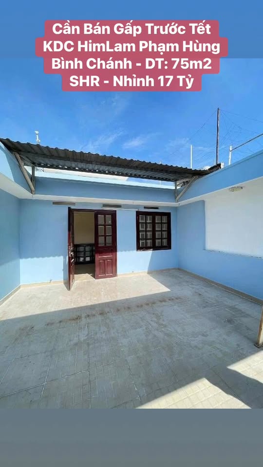 Nhà phố KDC HimLam Bình Chánh 75m² giá 17,9 tỷ - Bán gấp trước Tết!
