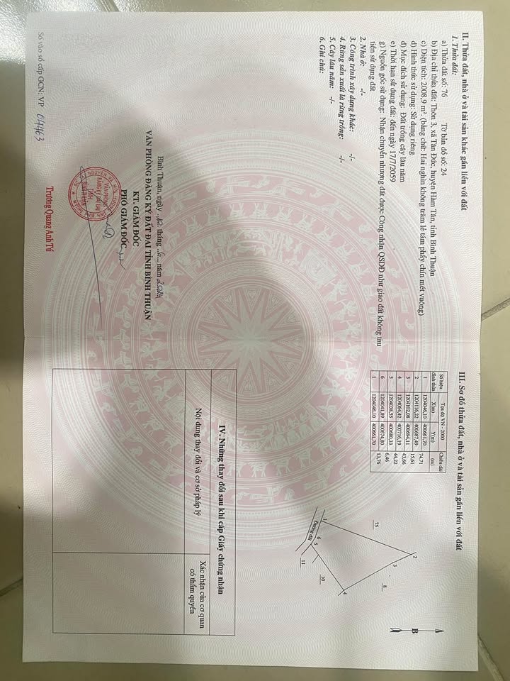 Đất nền 2000m² tại Tân Đức, Hàm Tân chỉ 1.4 tỷ - Cơ hội đầu tư hấp dẫn!