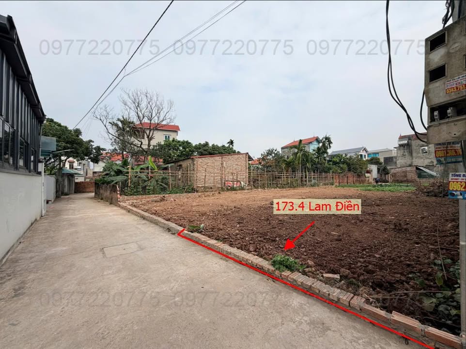 Bán đất Lương Xá - Lam Điền 173,4m² giá 3.x tỷ - Đường rộng, dân cư đông đúc!