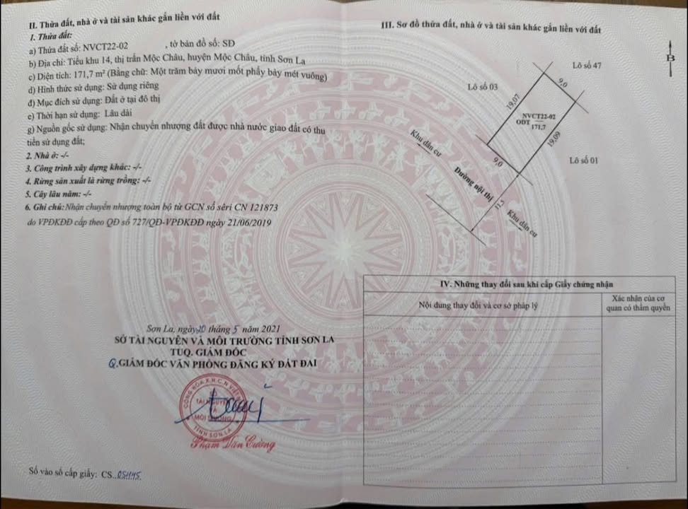 Đất đấu giá khu HC cũ Mộc Châu 171m² giá 3 tỷ - Cơ hội đầu tư tuyệt vời!