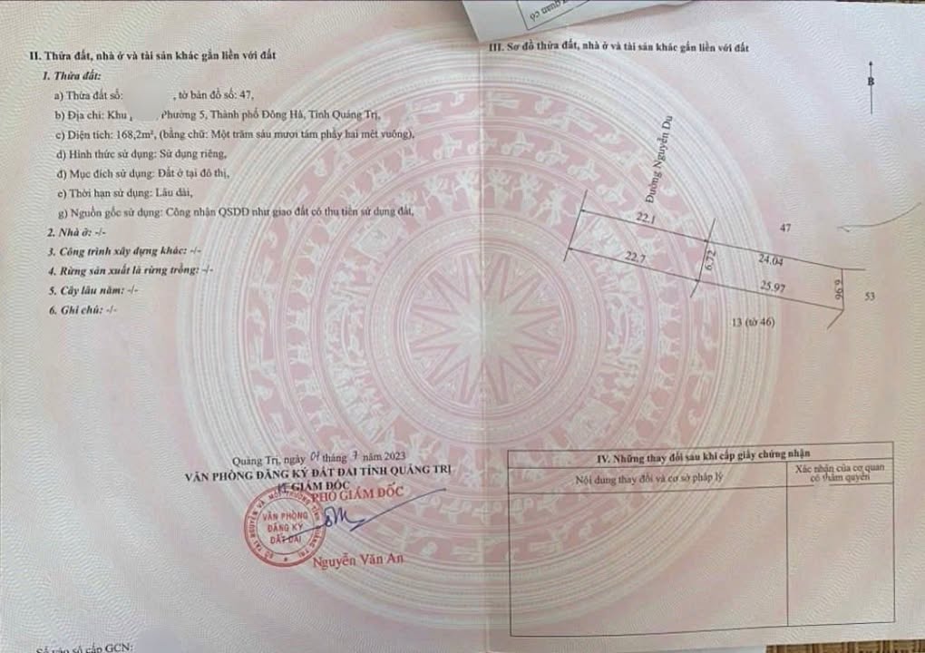 Đất mặt tiền Nguyễn Du, Phường 5, Đông Hà - 168m² chỉ 2 tỷ - Cơ hội đầu tư tuyệt vời!