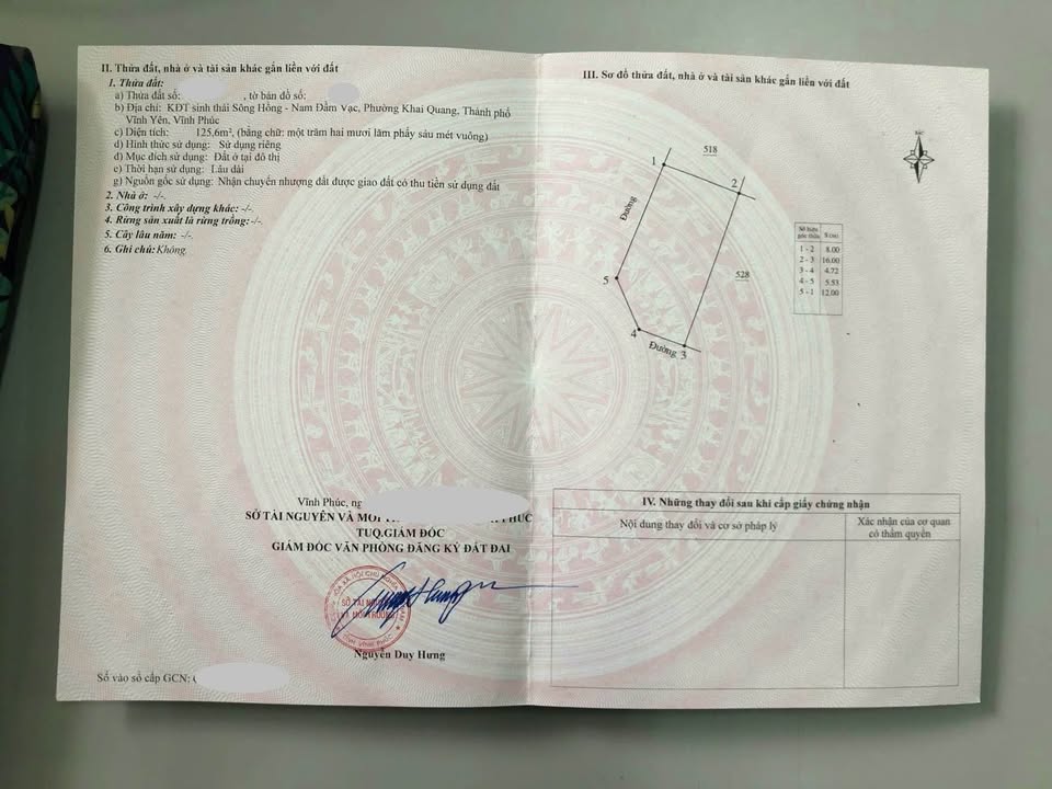 Đất nền góc Nam Đầm Vạc 125.6m² - Cơ hội đầu tư 5,x tỷ