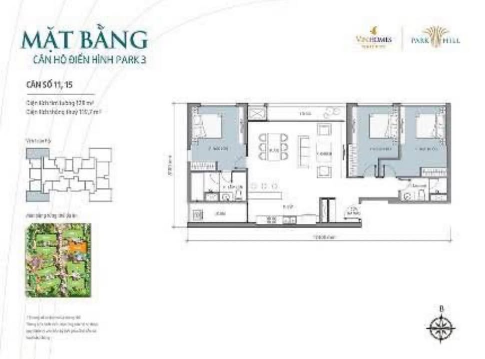 Căn hộ Times City 128m² giá thỏa thuận - Căn góc view thoáng, hấp dẫn!