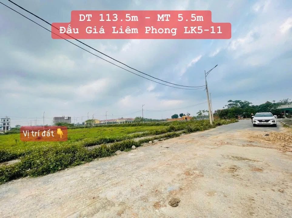 Đất nền Liêm Phong, 113.5m², giá chỉ 2 tỷ - Cơ hội đầu tư tuyệt vời!