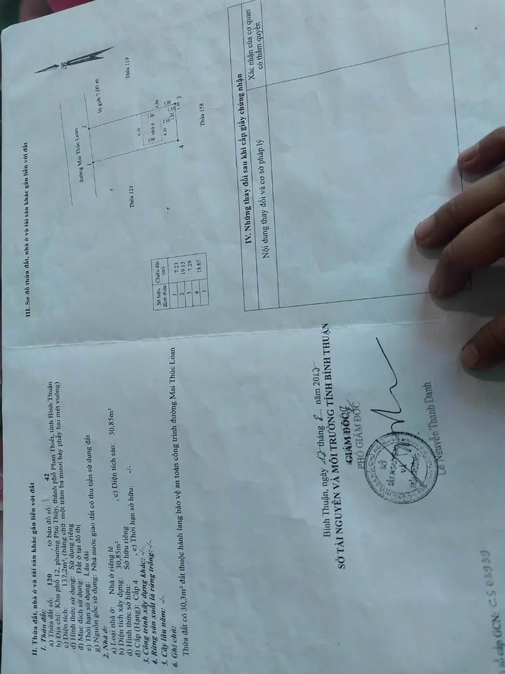 Đất thổ cư mặt tiền Mai Thúc Loan Phan Thiết 137m² giá 4.7 tỷ - Cơ hội đầu tư tuyệt vời!