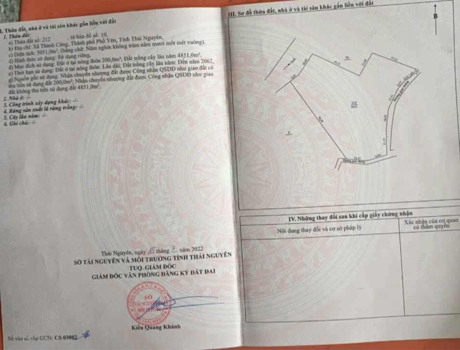 Đất nền xây trang trại tại Thành Công, 5051m² giá 5 tỷ - Cơ hội đầu tư hấp dẫn!