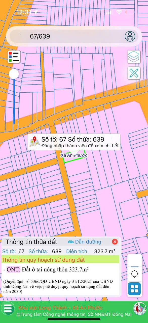 Đất mặt tiền Đường Hồ Bơi Thùy My, Xã An Phước, 146m² giá 3 tỷ - Cơ hội đầu tư hấp dẫn!