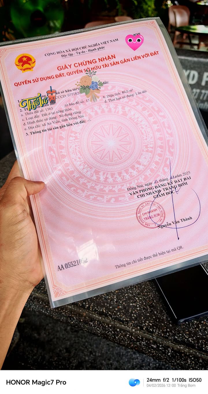 Đất thổ cư 80m² Xã Đồi 61, Huyện Trảng Bom chỉ 600 triệu - Cơ hội đầu tư hấp dẫn!