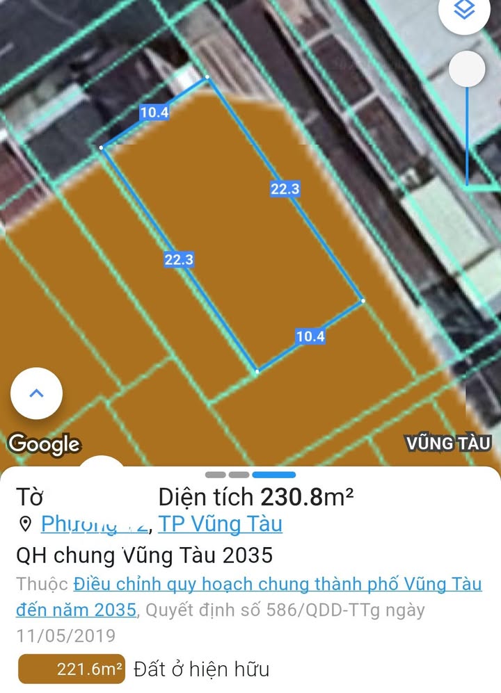 Đất thổ cư mặt tiền 30/4, Phường 11, Vũng Tàu 230m² giá 15.99 tỷ - Pháp lý rõ ràng