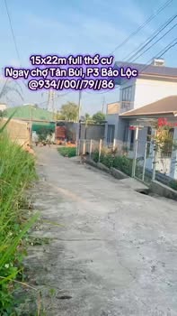 Đất nền thổ cư 330m² tại Bảo Lộc - Giá chỉ 2.2 tỷ, đầu tư sinh lời ngay!