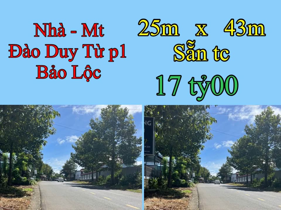 FrontHouse Đào Duy Từ Bảo Lộc 1075m² giá 17 tỷ - Vị trí đắc địa kinh doanh