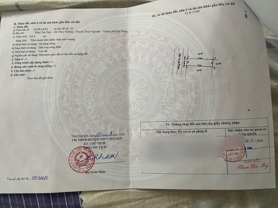 Đất nền Phường Thủy Đường, Hải Phòng 85.9m² giá 4 tỷ - Cơ hội đầu tư hấp dẫn!