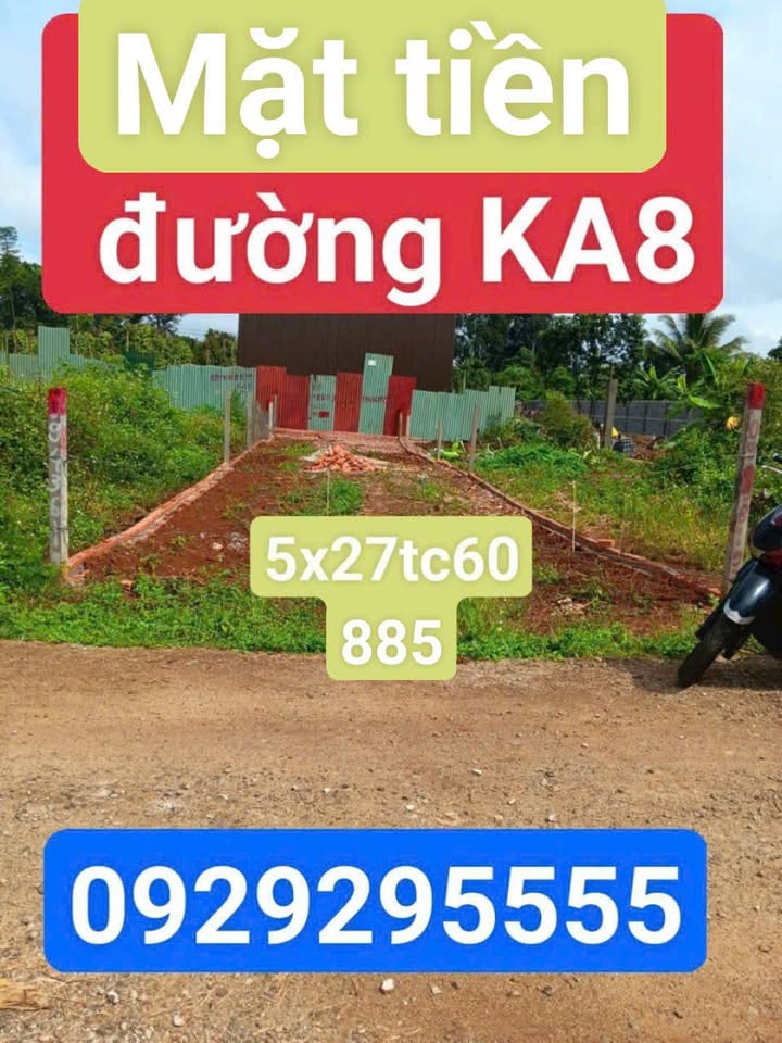 Nhà mặt tiền đường KA8 Buôn Ma Thuột 135m² giá 885 triệu - Đầu tư sinh lời ngay!