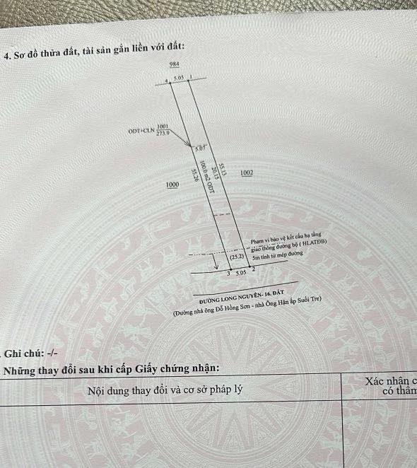 Đất nền 275m² tại xã Long Nguyên, huyện Bàu Bàng - Giá chỉ 7xx triệu!