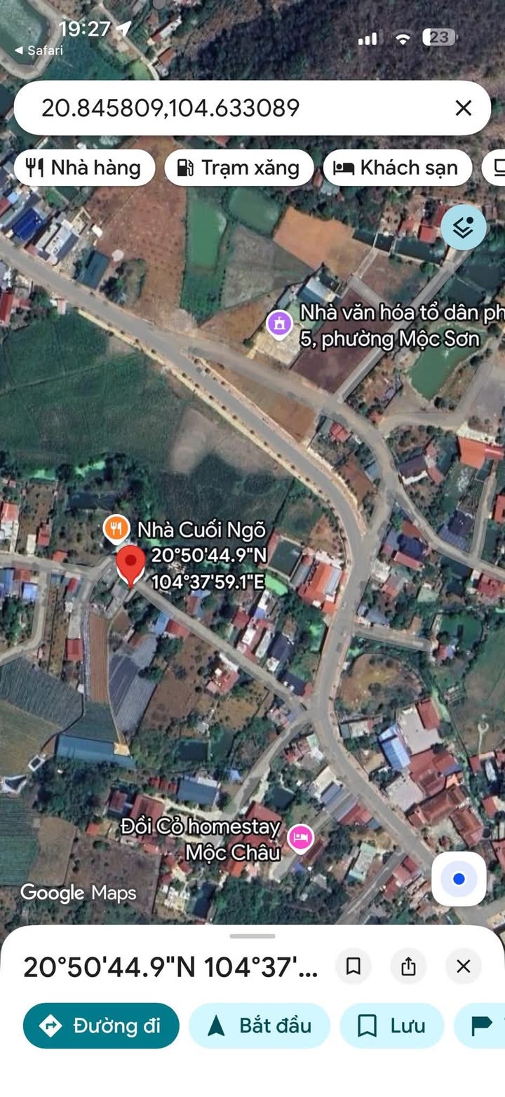 Đất thổ cư phường Mộc Sơn, Mộc Châu 120m² giá 2 tỷ - Vị trí đẹp, tiện ích đầy đủ!