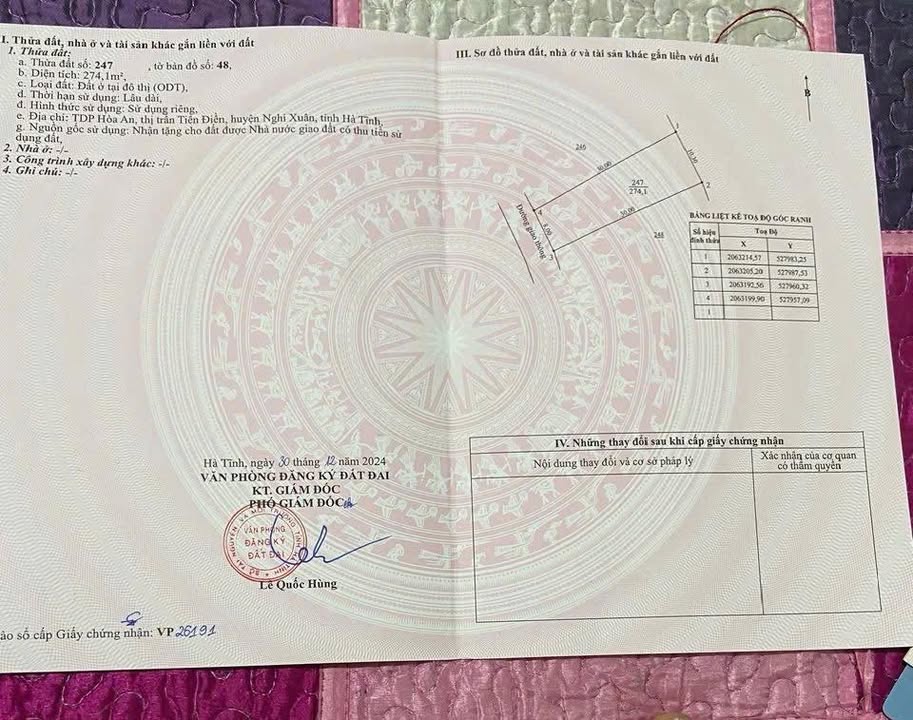 Đất thổ cư An Mỹ, Nghi Xuân 274,1m² giá 1,9 tỷ - Cơ hội đầu tư tuyệt vời!