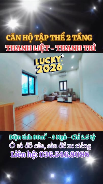 Căn hộ tập thể 80m² - Xã Thanh Liệt, Thanh Trì - Giá chỉ 2.5 tỷ - Sẵn sàng vào ở!