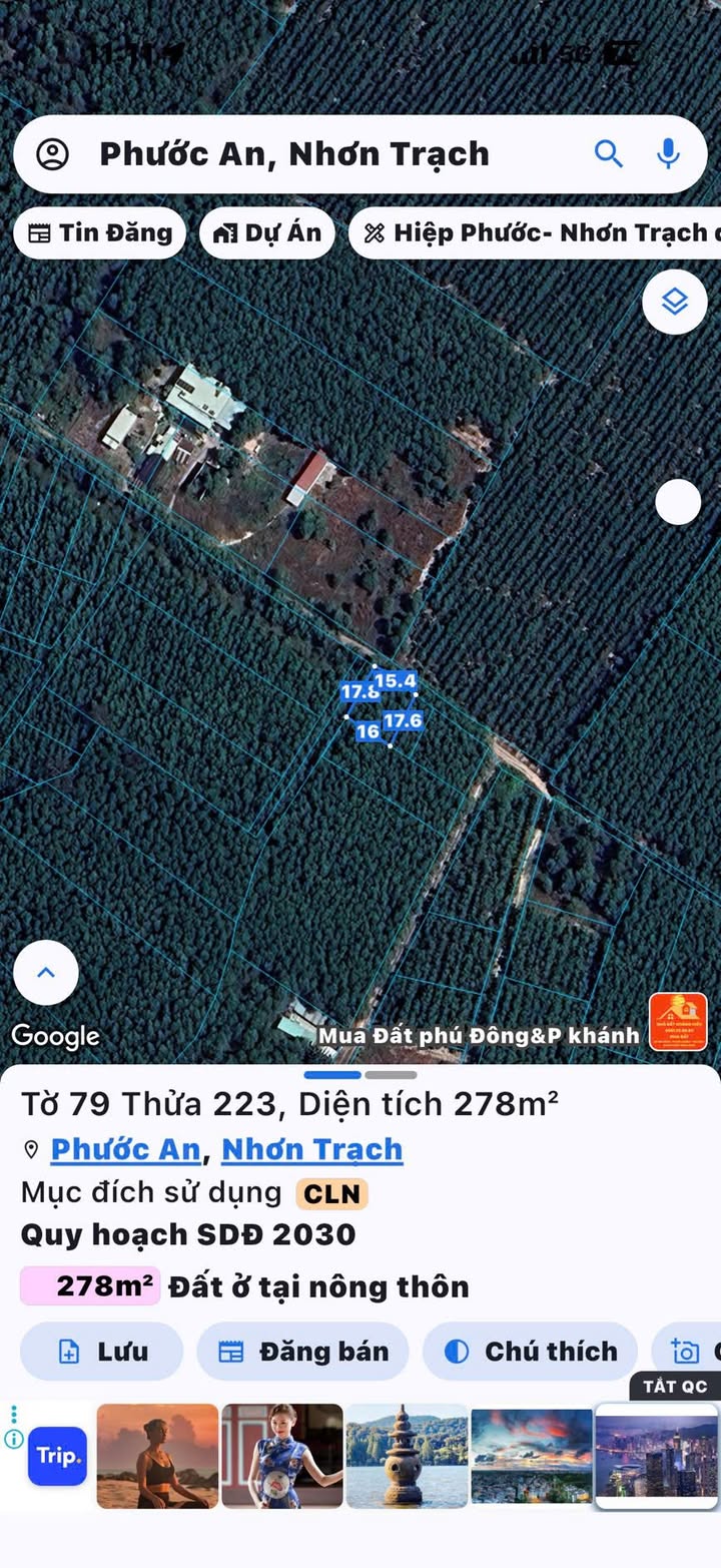 Đất nền Ấp Vũng Gấm, Xã Phước An, 278m² giá 1.5 tỷ - Đầu tư ngay!