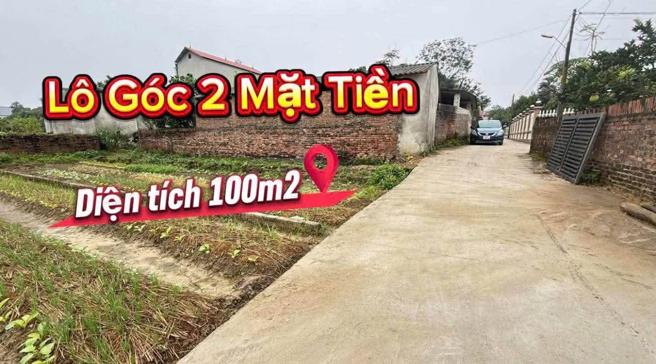 Đất thổ cư 2 mặt tiền đường liên xã Bắc Ninh 100m² giá chỉ từ 200 triệu!