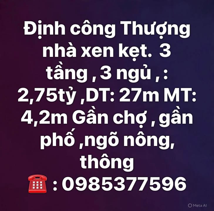 Nhà riêng Định Công, Hoàng Mai, 27m² giá 2.75 tỷ - Sẵn sàng vào ở ngay!