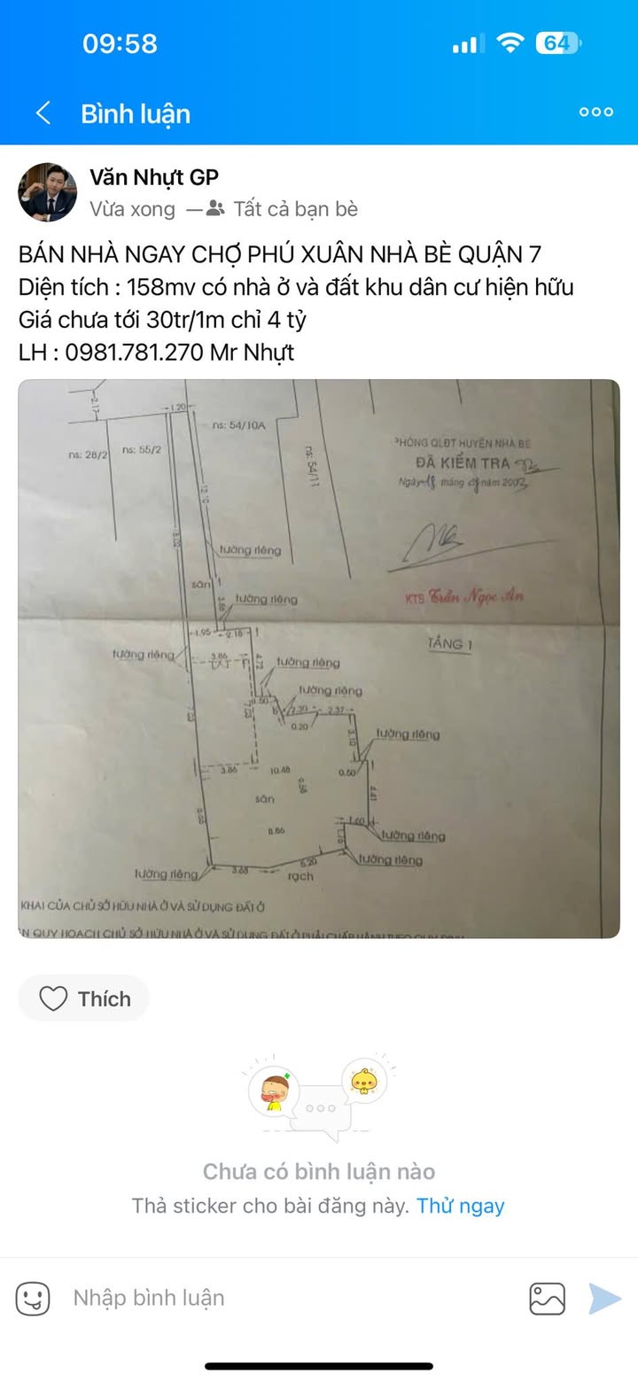 Nhà phố Phú Xuân Nhà Bè 158m² giá 4 tỷ - Đầu tư sinh lời!