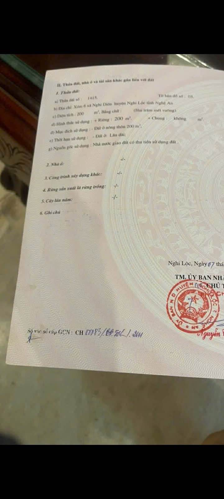 Đất đấu giá Xóm 6, Nghệ An 200m² - Sổ đỏ chính chủ, giá thỏa thuận!