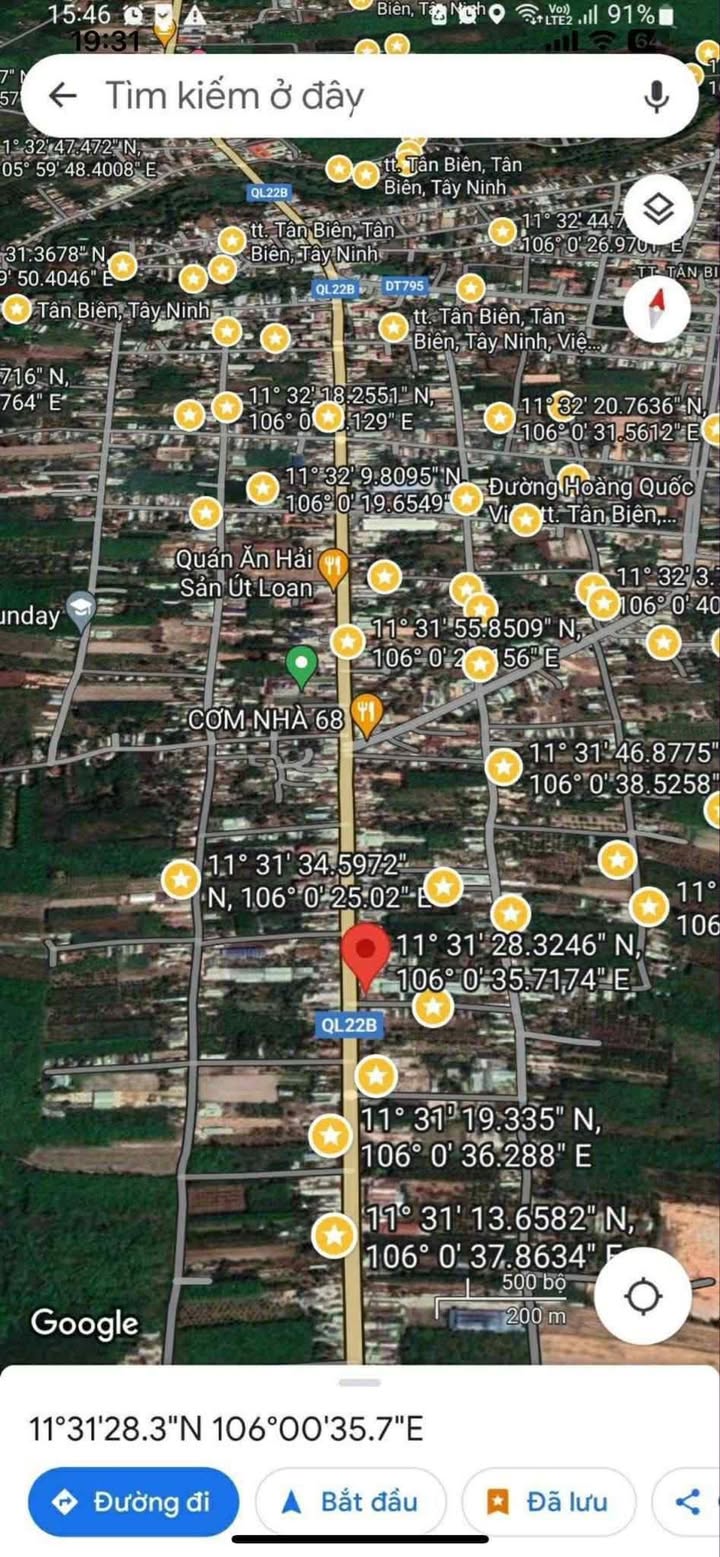 Nhà mặt tiền Quốc Lộ 22B, Thị trấn Tân Biên, 550m² - Cơ hội đầu tư hấp dẫn!