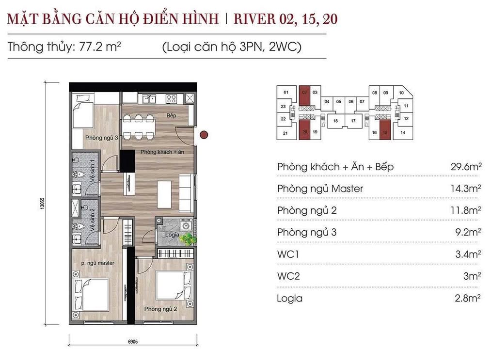 Chung cư Đông Anh 77m² - 3PN, Đối diện Vin Cổ Loa, Sẵn sổ
