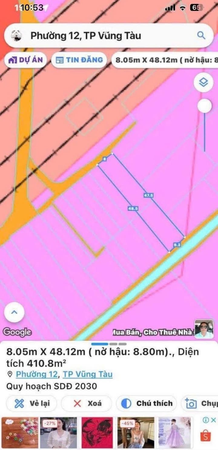 Đất nền hẻm 1410 đường 30/04, Vũng Tàu 408.5m² - Giá chỉ 4.95 tỷ!