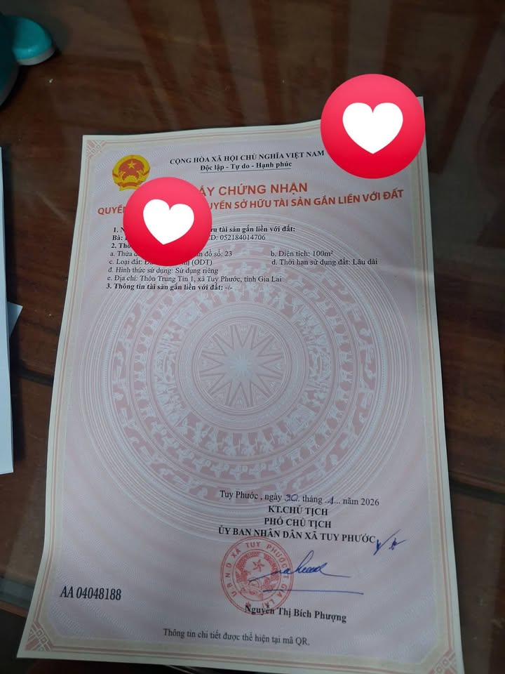 Đất nền Huyện Tuy Phước 100m² giá 1.6 tỷ - Sổ đỏ chính chủ, vị trí đắc địa!