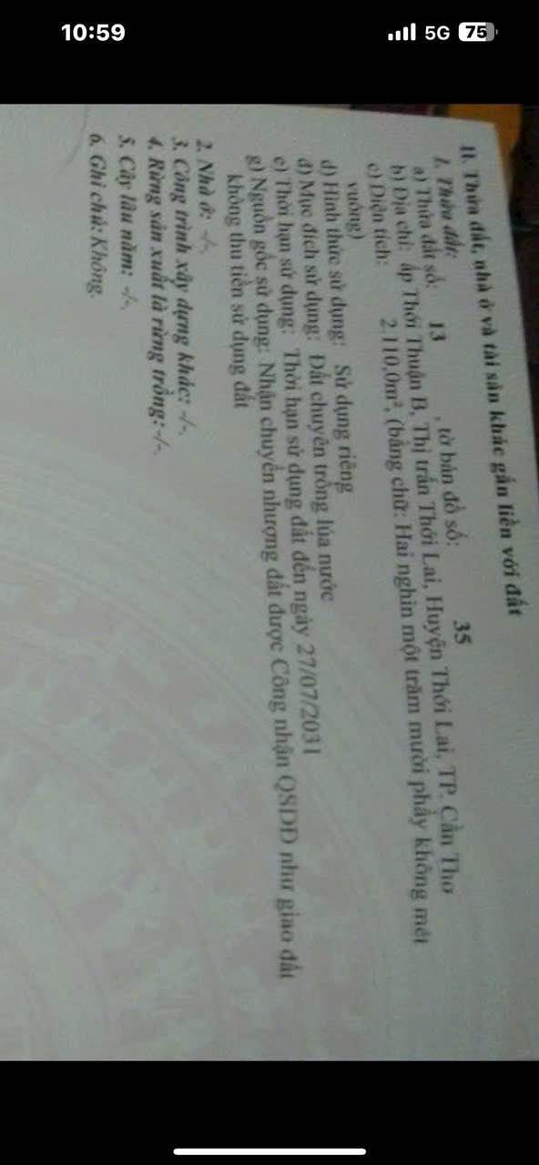 Đất mặt tiền đường 922, Thới Lai, Cần Thơ 2110m² giá 4.43 tỷ - Vị trí đẹp, tiềm năng cao!