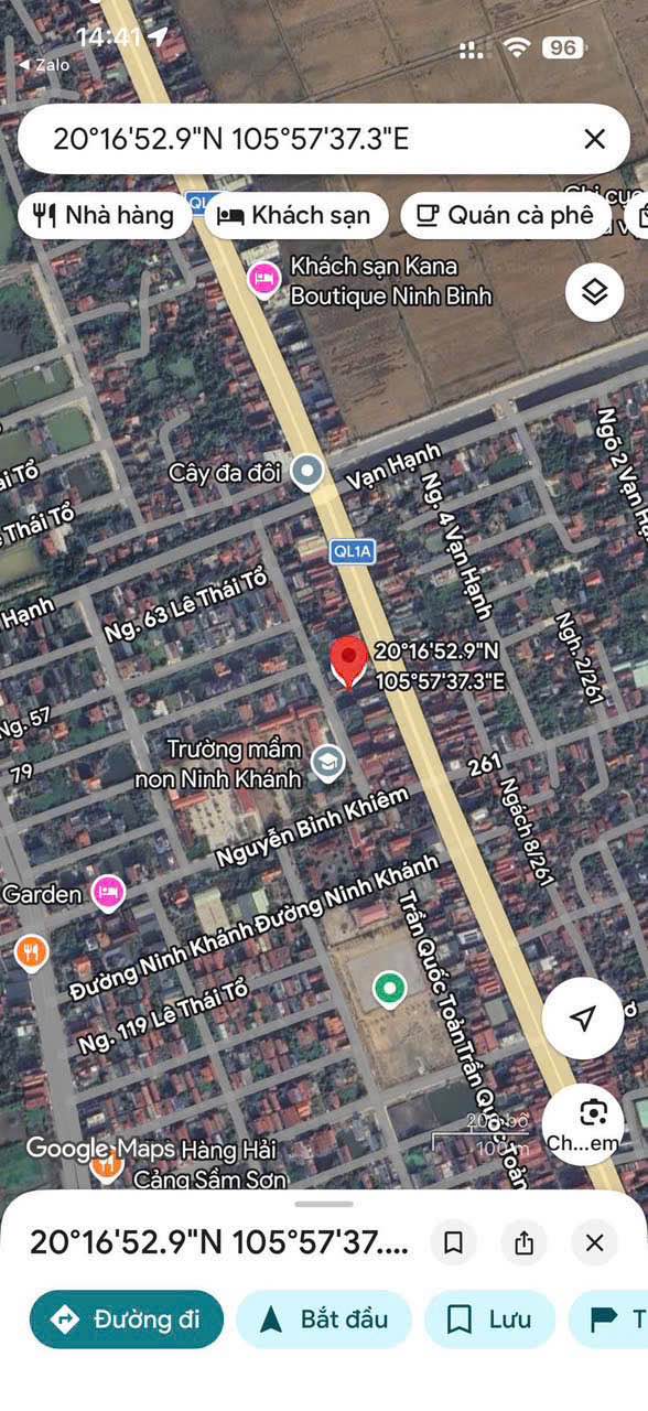 Đất nền tại ngõ 311 Vạn Hạnh, Ninh Khánh, 120m² - Giá đầu tư chỉ từ 7 tỷ