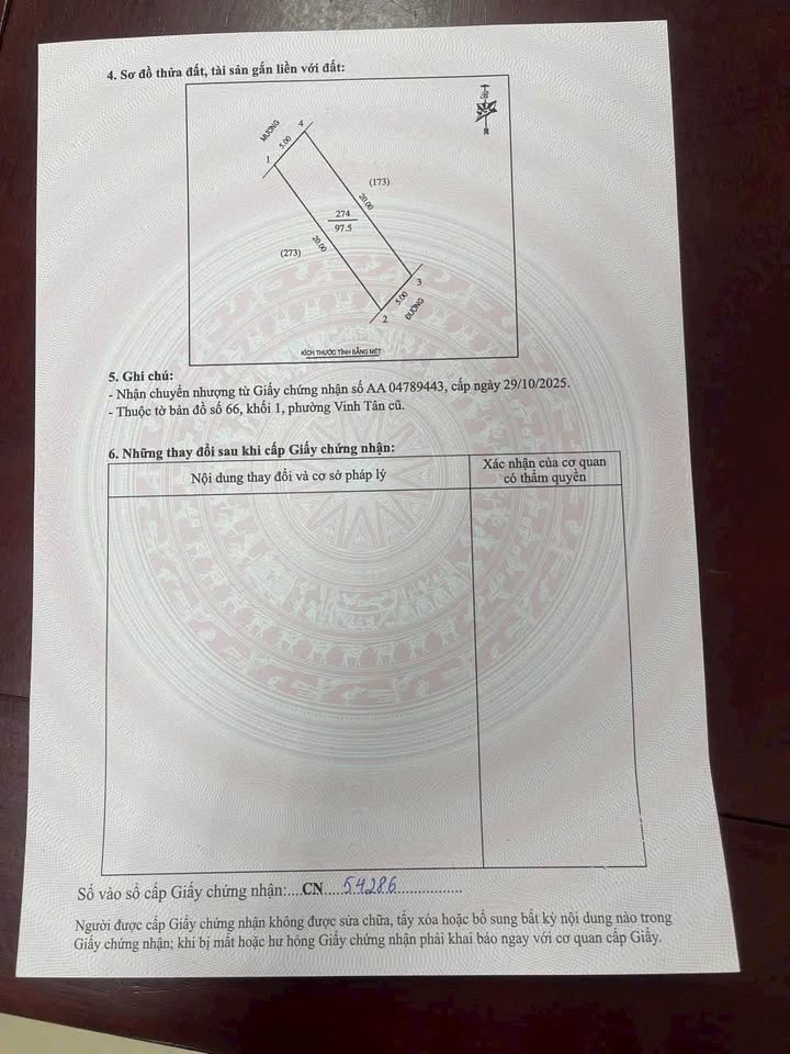 Đất nền Vinh Tân 97,5m² giá 3 tỷ - Vị trí đắc địa, giao thông thuận lợi!