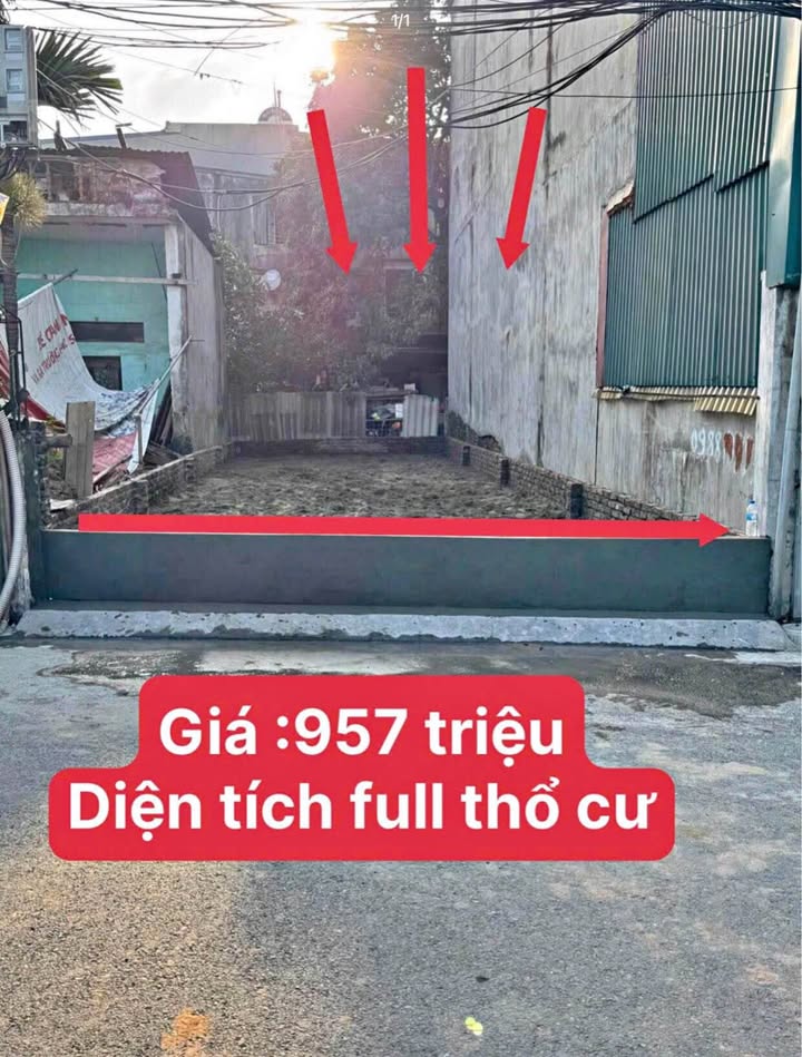 Đất thổ cư Huyện Thanh Trì 70m² giá 957 triệu - Đầu tư sinh lời ngay!