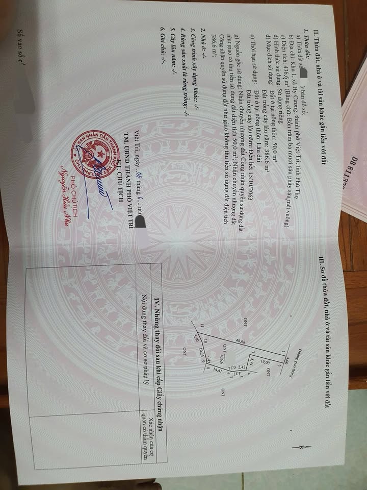 Đất nền 436,6m² xã Hy Cương, Việt Trì giá 2 tỷ - Đầu tư lý tưởng!