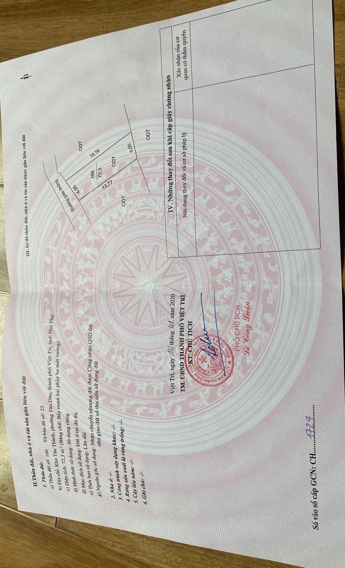 Đất thổ cư Tân Thành, Việt Trì 72.3m² giá 2 tỷ - Cơ hội đầu tư hiếm có!