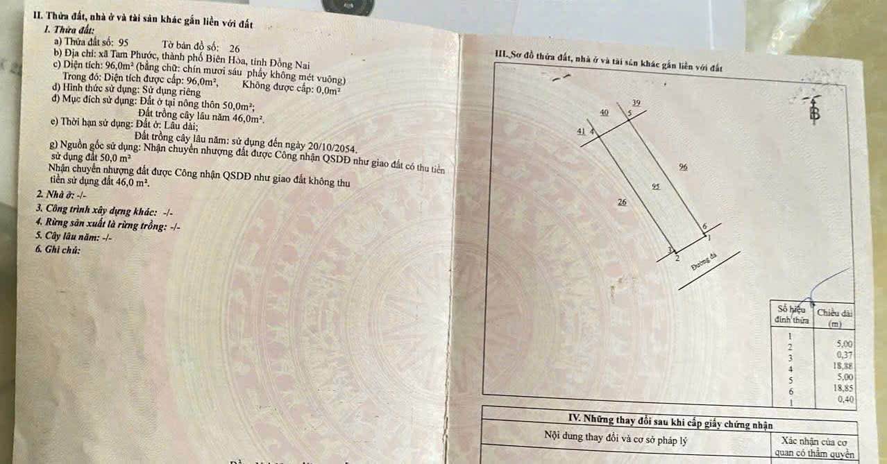 Đất nền Tân Hạnh Biên Hoà 95m² giá chỉ 800 triệu - Cơ hội đầu tư tuyệt vời!