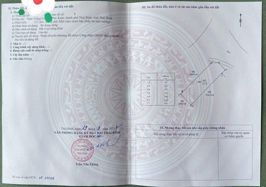 Đất nền lô góc Thắng Cựu, Phú Xuân 117m² giá 4.223 tỷ - Đầu tư sinh lời ngay!