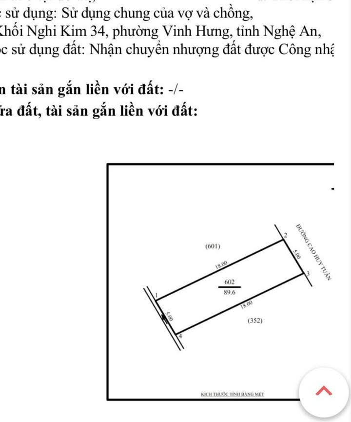 Đất kinh doanh mặt tiền đường Cao Huy Tuân - Diện tích 89m² - Giá chỉ 5 tỷ!