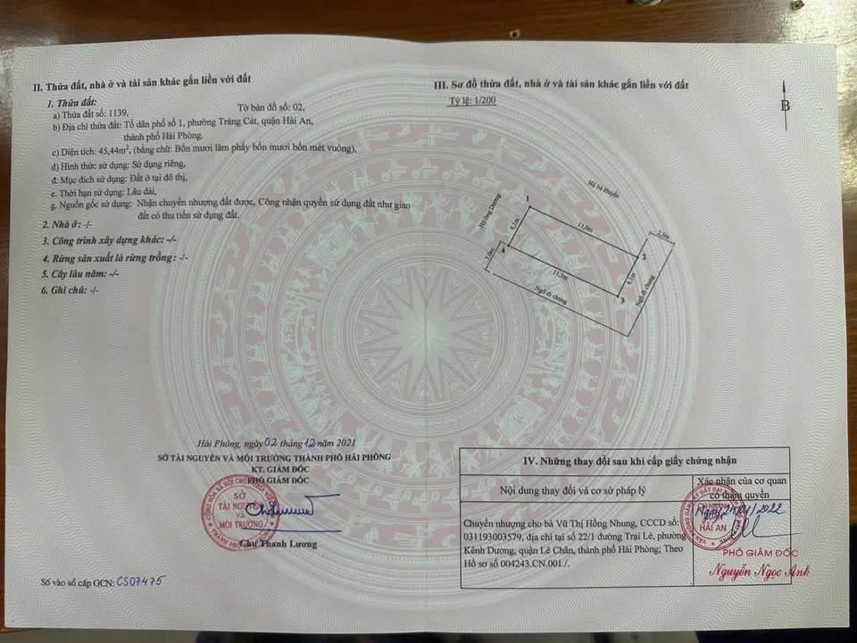 Đất nền góc đường Cát Linh, Hải An 45m² giá 1,7 tỷ - Đầu tư sinh lời ngay!