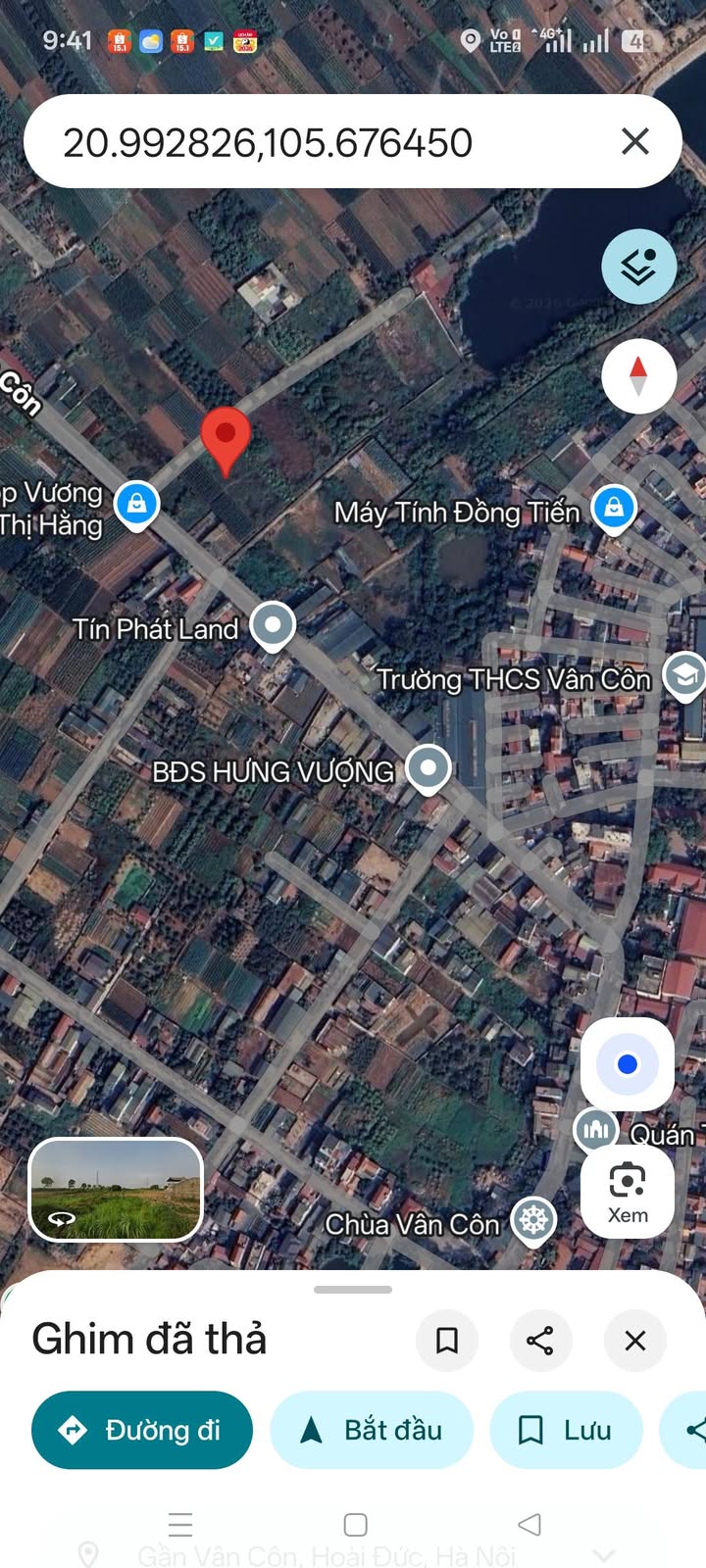 Đất trồng cây 500m² tại Vân Côn, Hoài Đức - Giá chỉ 2.5 tỷ!