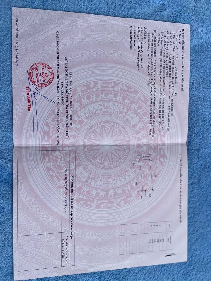 Đất nền xã Ninh Thượng, Ninh Hòa 421m² giá 700 triệu - Đầu tư sinh lời ngay!