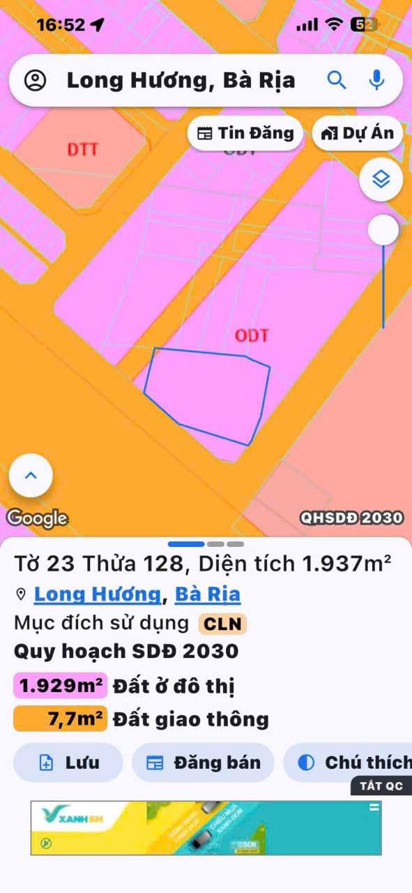 Bán Đất Vàng Góc 2 Mặt Tiền QL51 Bà Rịa - 3.624m² Chỉ 65.2 Tỷ