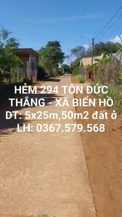 Đất nền Biển Hồ, Pleiku 125m² giá 600 triệu - Sổ đỏ chính chủ